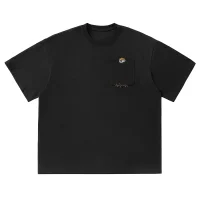 Oversize Black Pocket T-Shirt Tiger