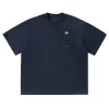 Oversize Navy Blue Pocket T-Shirt Tiger