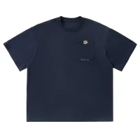 Oversize Navy Blue Pocket T-Shirt Tiger