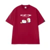 Oversize Red Graphic T-Shirt Funny Bear Beer