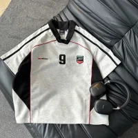 Oversize Grey Jersey T-Shirt Number 9